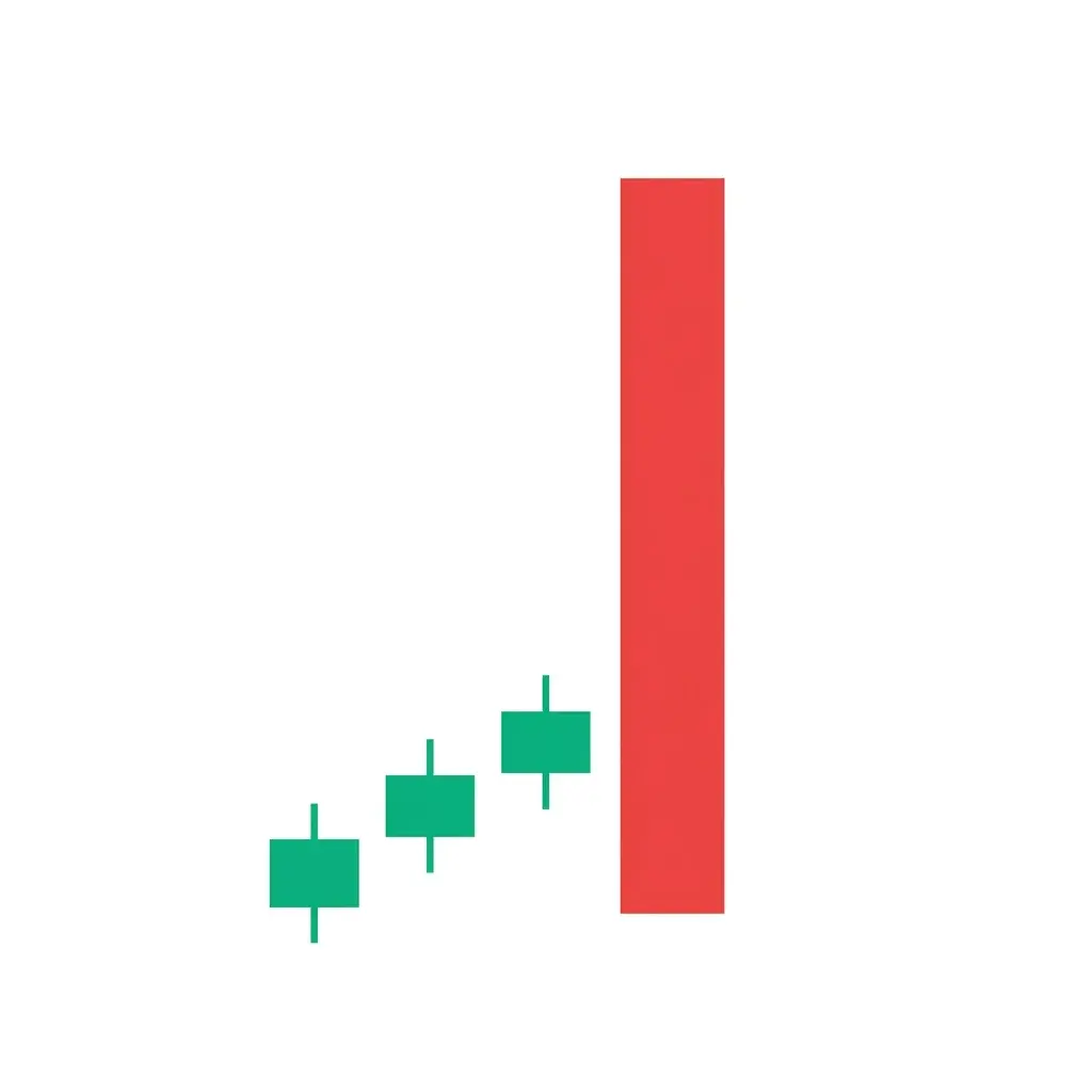 Bearish marubozu candlestick with no upper or lower wicks showing total seller dominance and strong downward momentum