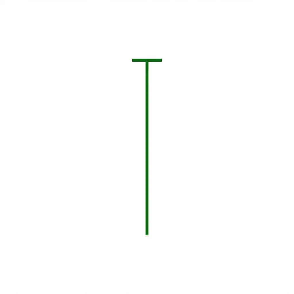 Hammer doji or dragonfly doji candlestick with long lower shadow and no upper shadow showing buyer recovery from session lows