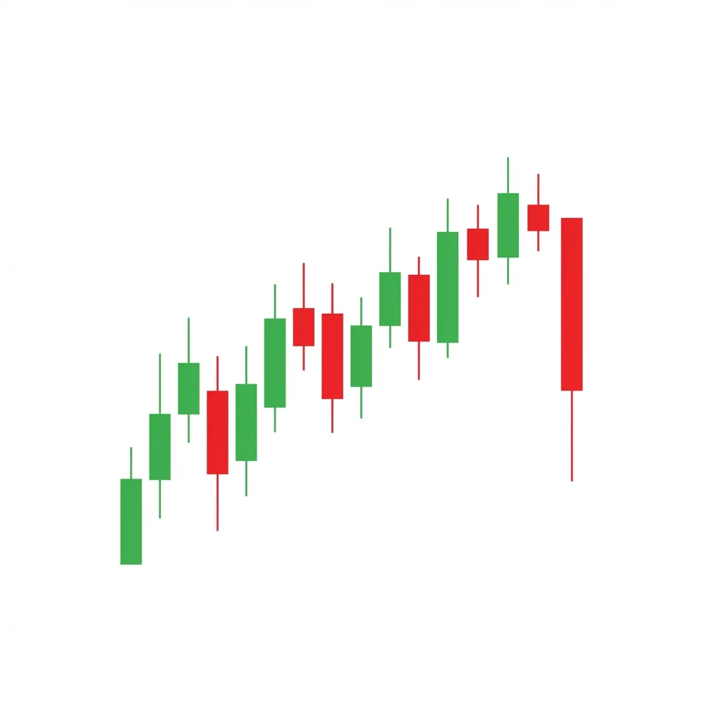 Rising wedge bearish chart pattern with two converging upward-sloping trendlines and a breakdown below the lower trendline