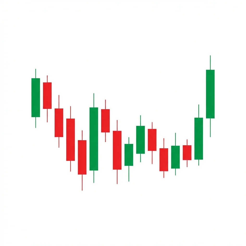 Falling wedge bullish chart pattern with two converging downward-sloping trendlines and a breakout above the upper trendline