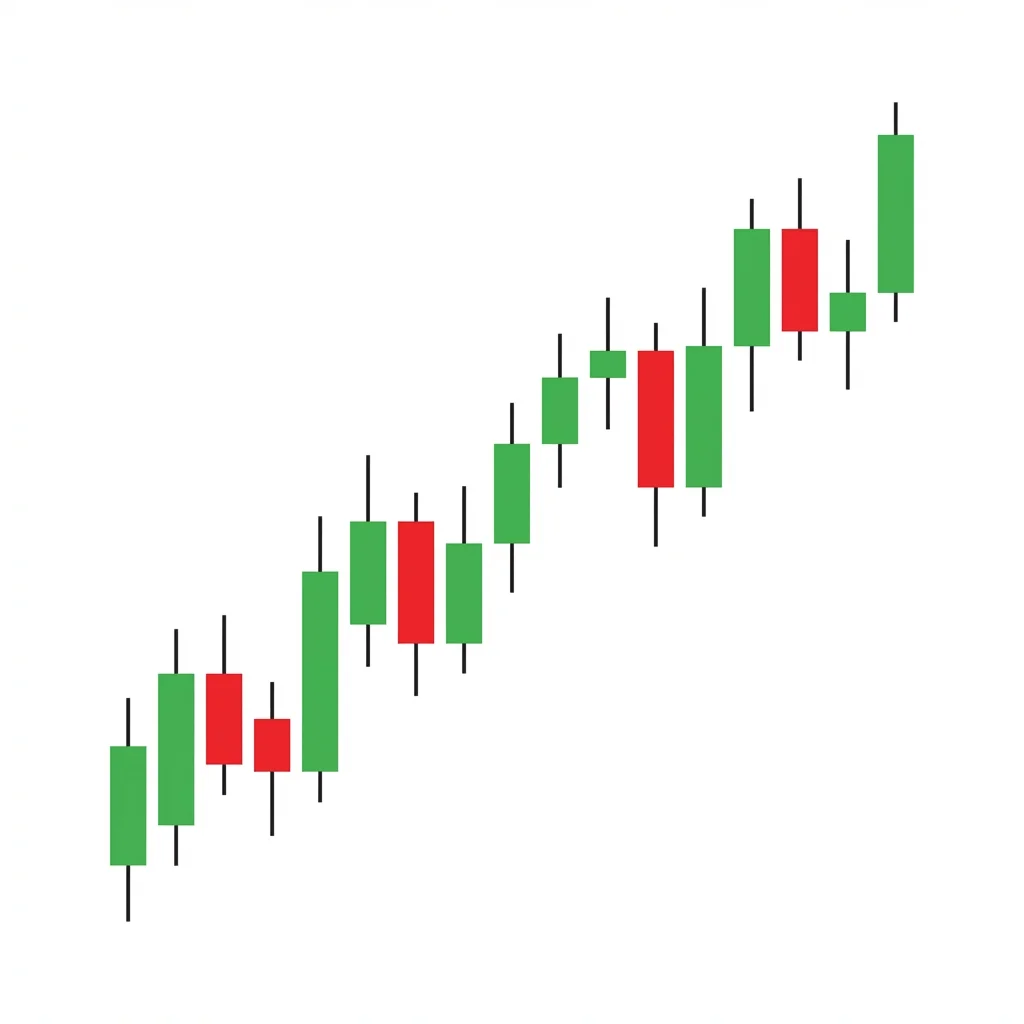 Higher lows bullish continuation pattern showing swing lows progressively rising with an ascending trendline connecting them
