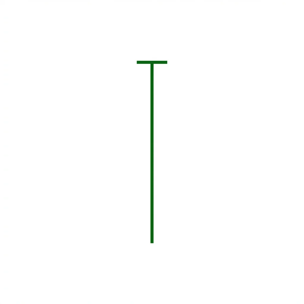 Hammer doji or dragonfly doji candlestick with long lower shadow and no upper shadow showing buyer recovery from session lows