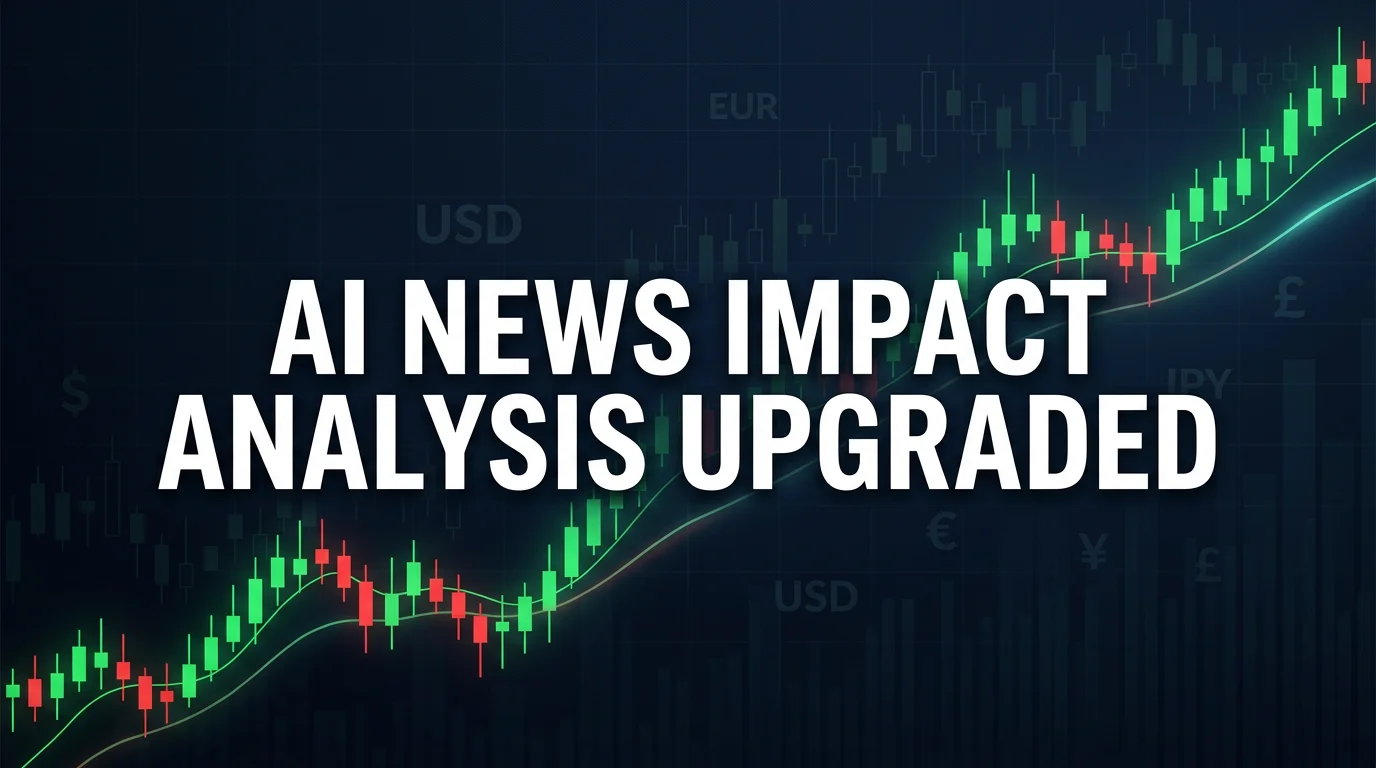 ChartSnipe AI News Impact v3 showing the unified ranked list of 12 AI-picked top pairs with live prices and directional bias